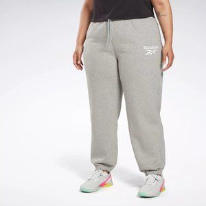 New REEBOK Plus Size Identity Logo Fleece Joggers